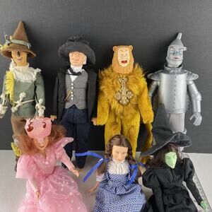 Vintage 1985 Multi Toys Wizard of Oz Doll Set of 7 Dorothy Tin Man Lion Witch
